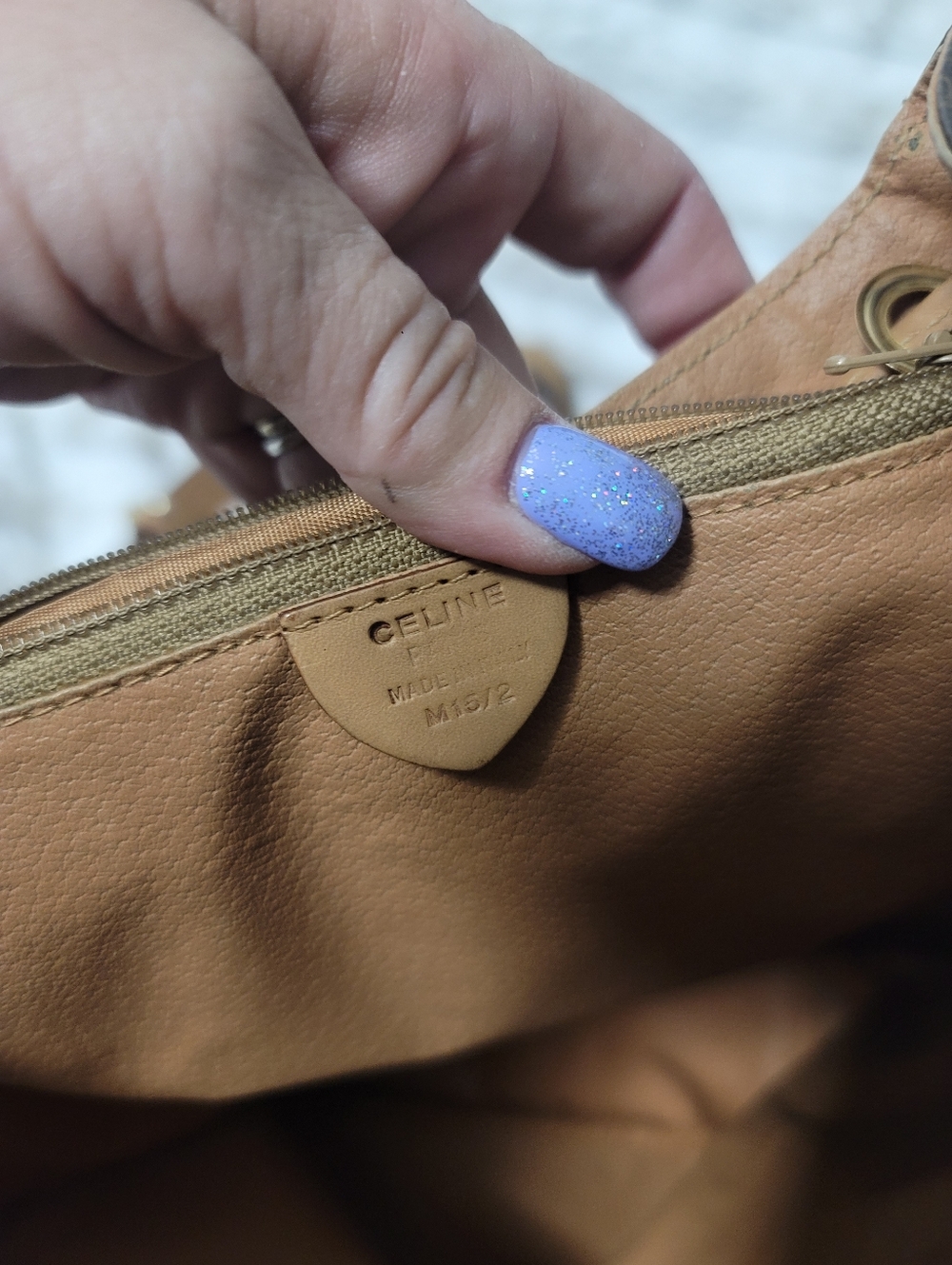 CELINE Logo Macadam Pattern Backpack Bag Brown - Picture 4 of 11